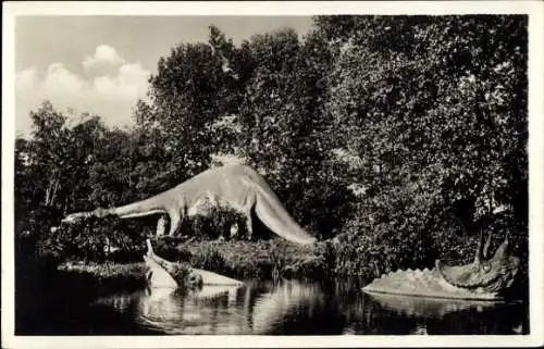 Ak Hamburg Altona, Carl Hagenbeck's Tierpark, Urwelt-Landschaft