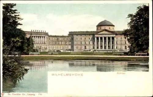 Litho Bad Wilhelmshöhe Kassel in Hessen, Schloss