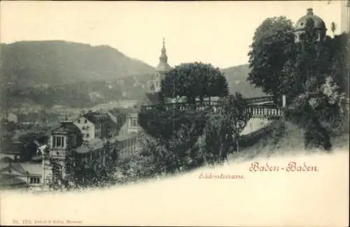 Ak Baden Baden am Schwarzwald, Schlossterrasse