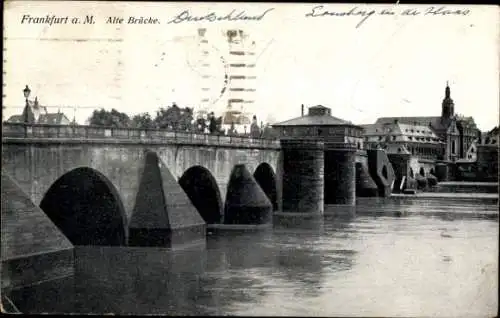 Ak Frankfurt am Main, Alte Brücke