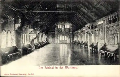 Ak Lutherstadt Eisenach in Thüringen, Wartburg, Festsaal