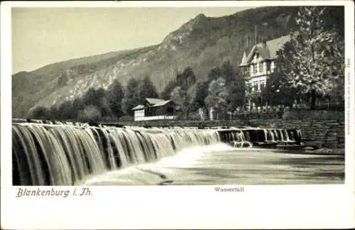 Ak Bad Blankenburg in Thüringen, Wasserfall