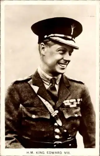 Ak König Edward VIII, Portrait in Uniform