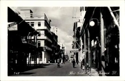 Ak Port Said Ägypten, Prince Farouk Street