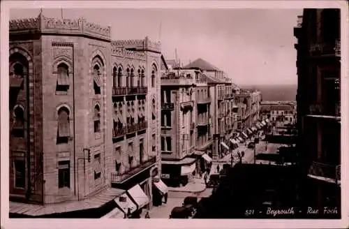 Ak Beirut Beyrouth Libanon, Rue Foch in  Libanon