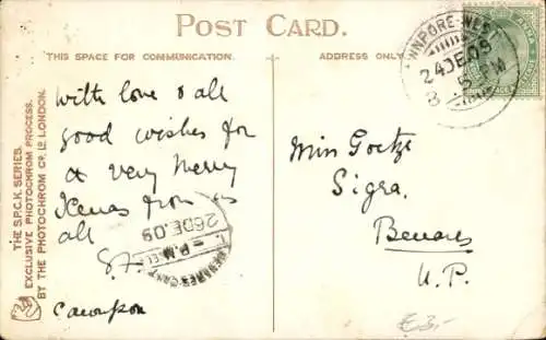 Ak Worcester West Midlands England,  Fluss, Bäume, Häuser