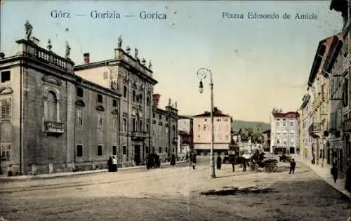 Ak Gorizia Görz Friuli Venezia Giulia, Piazza Edmondo de Amicis