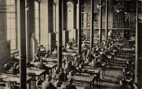 Ak Schweden, Lesesaal der königlichen Bibliothek