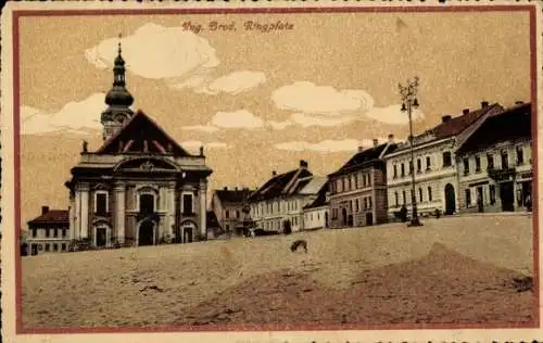 Ak Uherský Brod Ungarisch Brod Region Zlin, Ringplatz