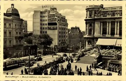 Ak București Bukarest Rumänien, Elisabeth Boulevard