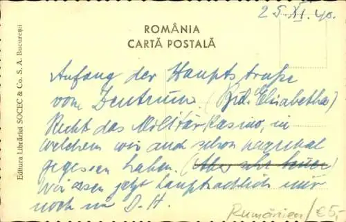 Ak București Bukarest Rumänien, Elisabeth Boulevard