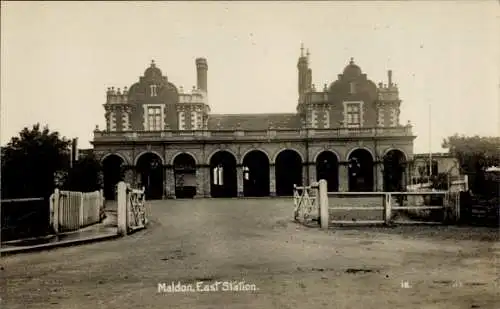 Ak Maldon East England, Bahnhof