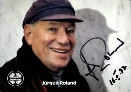 Ak Schauspieler und Regisseur Jürgen Roland, Portrait, Autogramm