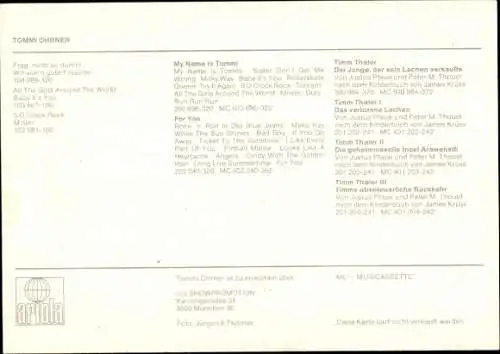 Ak Schauspieler und Sänger Tommi Ohrner, Portrait, Autogramm