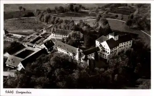 Ak Orsingen Nenzingen Baden Württemberg, Schloss Langenstein, Fliegeraufnahme