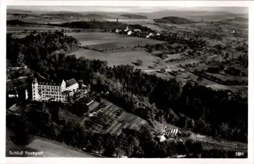 Ak Überlingen am Bodensee, Schloss Spetzgart, Fliegeraufnahme