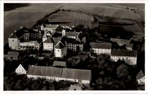 Ak Sießen Saulgau Allmannsweiler, Institut Kloster Siessen, Fliegeraufnahme