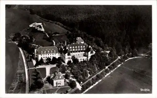 Ak Bad Dürrheim Baden Württemberg, Fliegeraufnahme vom Kindersolbad, Wald