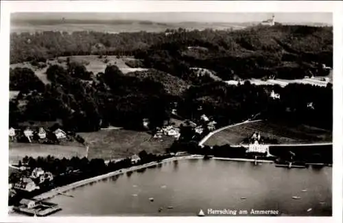 Ak Herrsching am Ammersee, Fliegeraufnahme