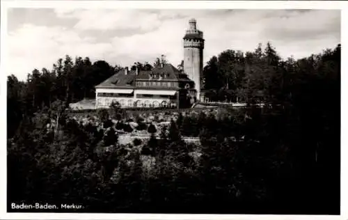 Ak Baden Baden am Schwarzwald, Fliegeraufnahme, Merkur