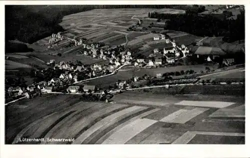 Ak Lützenhardt Waldachtal im Schwarzwald, Fliegeraufnahme