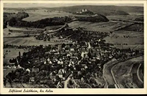 Ak Lauchheim im Ostalbkreis Württemberg, Fliegeraufnahme