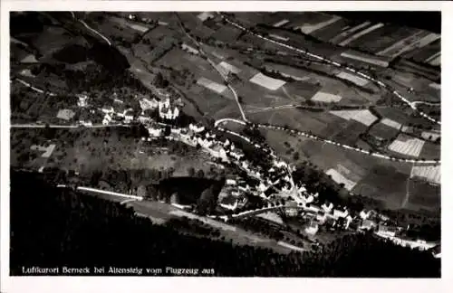 Ak Berneck Altensteig im Schwarzwald, Fliegeraufnahme