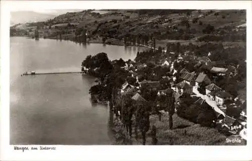 Ak Wangen am Untersee Öhningen in Baden, Fliegeraufnahme