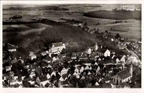 Ak Leutkirch im Allgäu Württemberg, Fliegeraufnahme