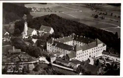 Ak Leutkirch im Allgäu Baden Württemberg, Schloss Zeil, Fliegeraufnahme