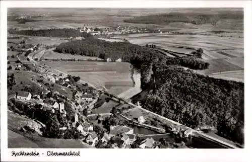 Ak Rechtenstein an der Donau Württemberg, Fliegeraufnahme