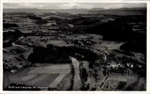 Ak Langnau Tettnang in Württemberg, Fliegeraufnahme