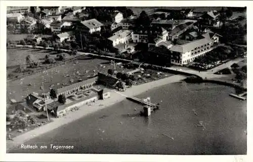 Ak Rottach Egern am Tegernsee Oberbayern, Wallberg, Fliegeraufnahme