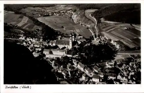 Ak Zwiefalten in Württemberg, Fliegeraufnahme