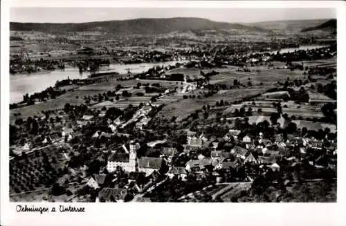 Ak Oehningen Öhningen am Untersee Baden, Fliegeraufnahme