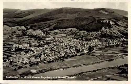 Ak Großheubach am Main Unterfranken, Kloster Engelberg, Fliegeraufnahme