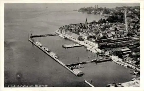 Ak Friedrichshafen am Bodensee, Fliegeraufnahme