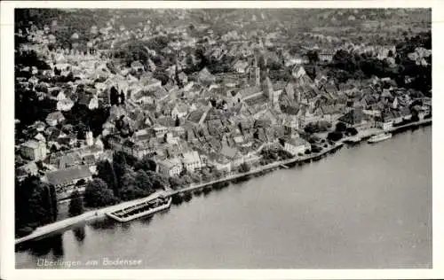 Ak Überlingen am Bodensee, Fliegeraufnahme