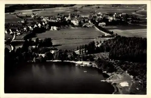 Ak Buxheim in Schwaben, Weiherhaus, Fliegeraufnahme