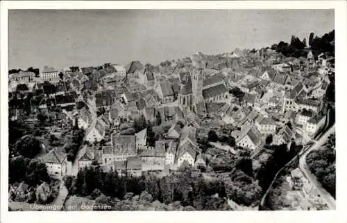 Ak Überlingen am Bodensee, Fliegeraufnahme