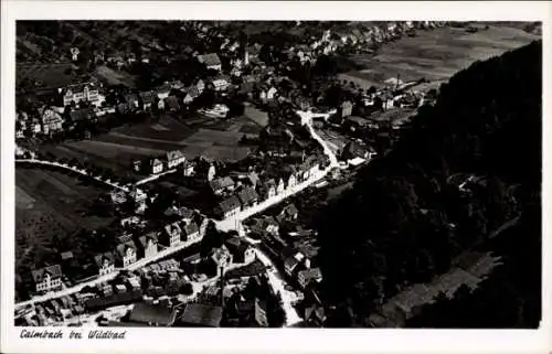 Ak Calmbach Bad Wildbad im Schwarzwald, Fliegeraufnahme