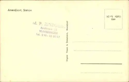 Ak Amersfoort Utrecht Nederland, Station