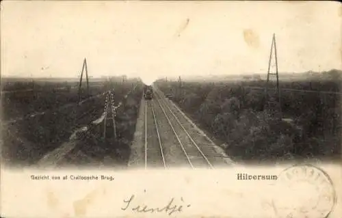 Ak Hilversum Noord-Holland Nederland, Gezicht van af Crailoosche Brug