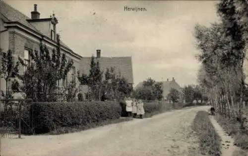 Ak Herwijnen Gelderland Nederland, Dorpstraat