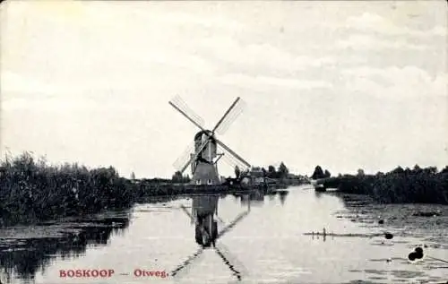 Ak Boskoop Alphen aan den Rijn Zuid-Holland Nederland, Otweg, Molen