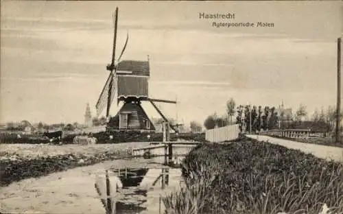 Ak Haastrecht Südholland, Agerpoortsche Molen