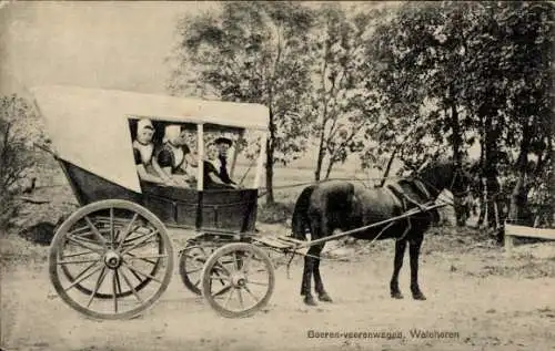 Ak Walcheren Zeeland, Boeren-veerenwagen