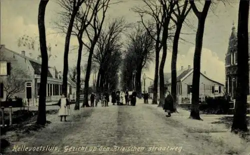 Ak Hellevoetsluis Südholland, Blick auf den Brielschen Straatweg