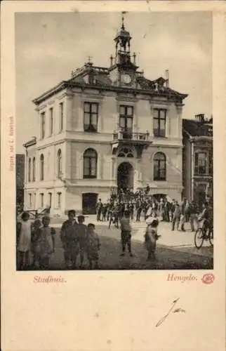 Ak Hengelo Overijssel Nederland, Stadhuis