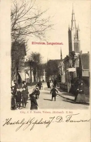 Ak Hilversum Noord-Holland Nederland, Langestraat